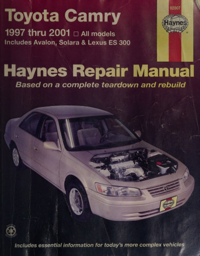 Haynes Toyota Camry and Lexus ES 300 Automotive Repair Manual