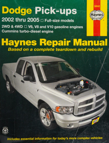 Haynes Dodge Pick-Ups 2002 thru 2005 Automotive Repair Manual