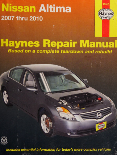 Haynes Nissan Altima 2007 thru 2010 Automotive Repair Manual