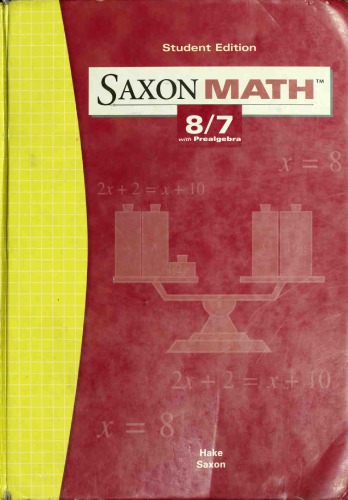 Saxon Math 8/7 (Student Edition)