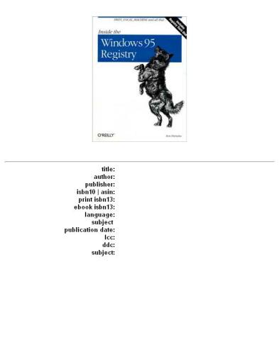 Inside the Windows 95 Registry