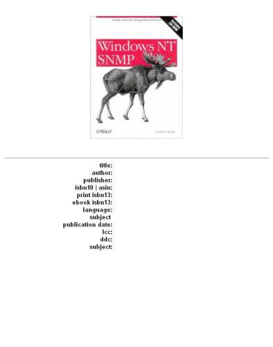 Windows NT SNMP