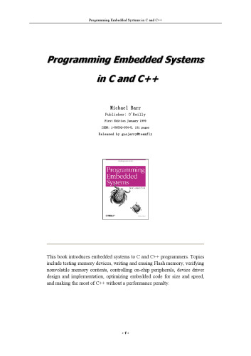 Programming Embedded Systems in C and C ++
