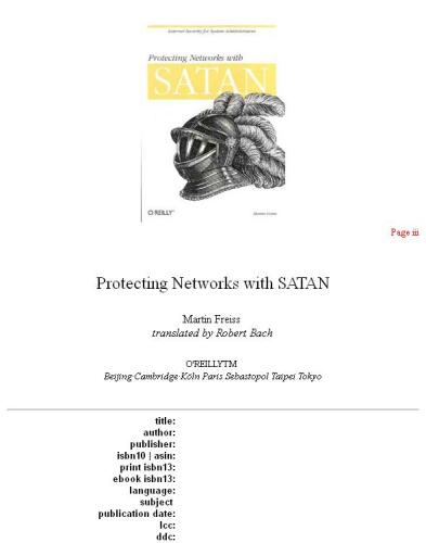 Protecting Networks with SATAN