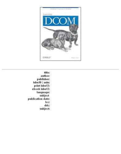 Learning DCOM