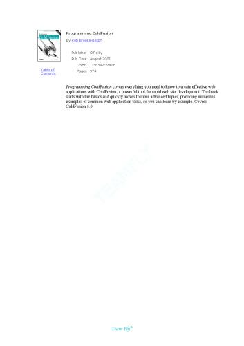 Programming ColdFusion