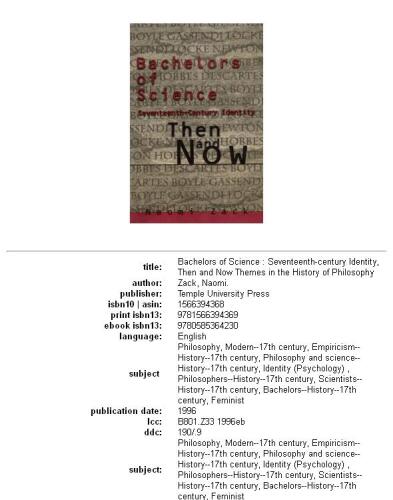 Bachelors of science: seventeenth-century identity, then and now