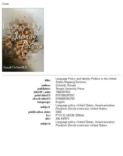 Language policy and identity politics in the United States
