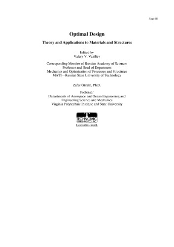 Optimal Design: Theory and Applications to Materials and Structures