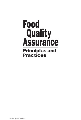 Food Quality Assurance: Principles and Practices