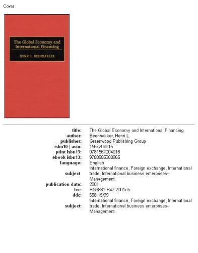 The Global Economy and International Financing