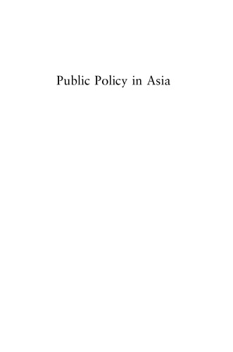 Public Policy in Asia: Implications for Business and Government
