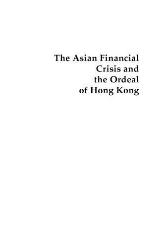 The Asian financial crisis and the ordeal of Hong Kong
