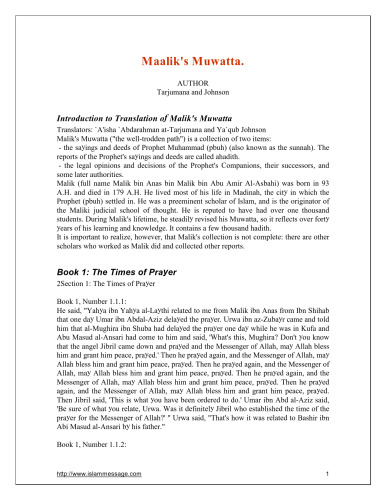 Muwatta Imam Malik