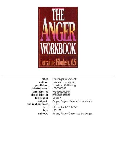The Anger Workbook