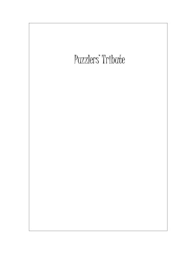 Puzzlers' Tribute: A Feast for the Mind