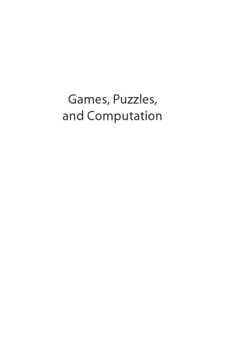 Games, Puzzles, and Computation