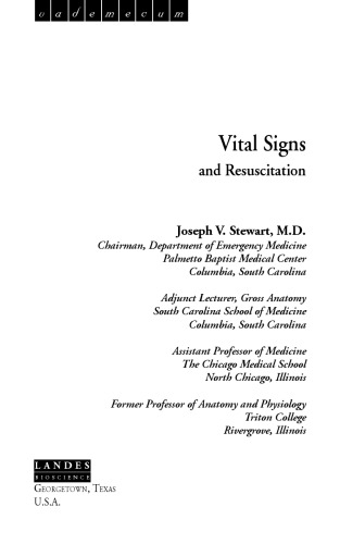 Vital Signs and Resuscitation (Vademecum)