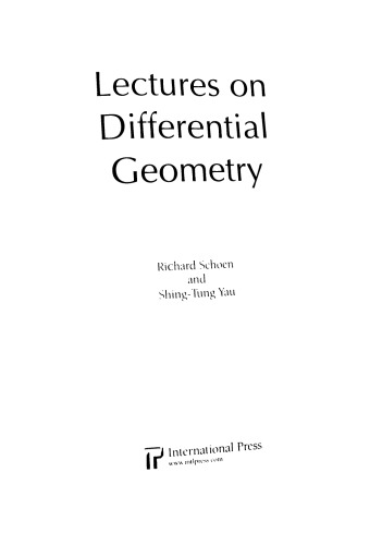 Lectures on Differential Geometry