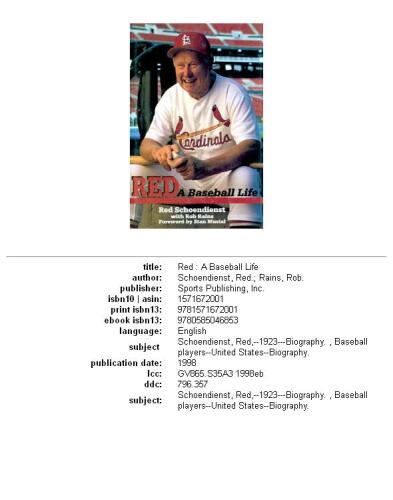 Red a Baseball Life