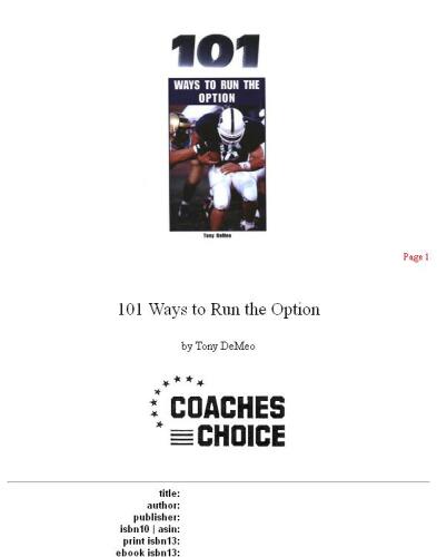 101 Ways to Run the Option
