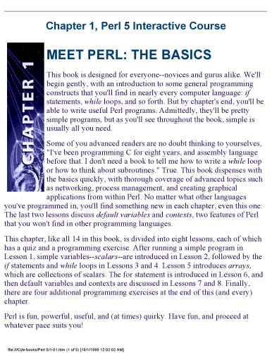 Perl 5 Interactive Course