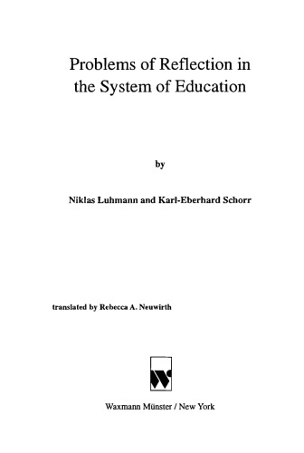 Problems of reflection in the system of education