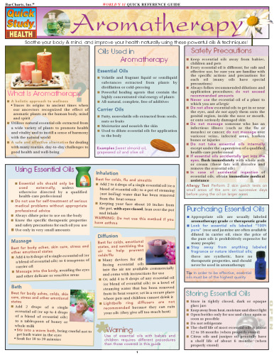 Aromatherapy Laminated Reference Guide (Quickstudy: Health)