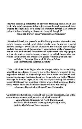 Homeland Earth; A New Manifesto For The New Millennium