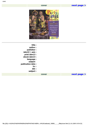 The Party Girl Cookbook