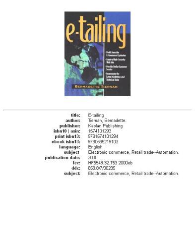 e-tailing