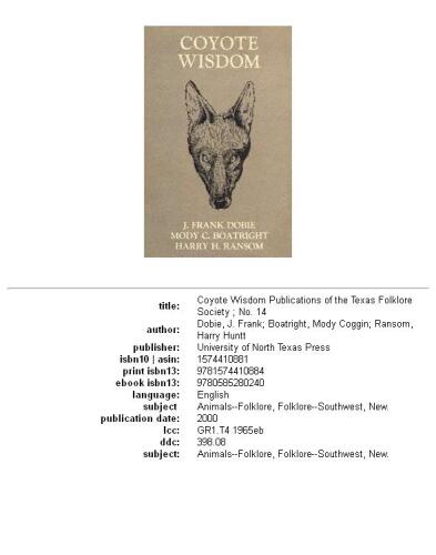 Coyote Wisdom