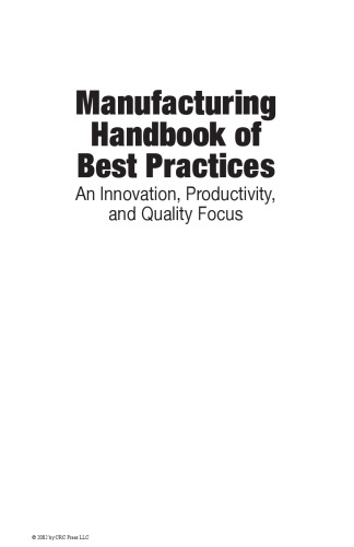 Manufacturing Handbook of Best Practices: An Innovation, Productivity, and Quality Focus (St. Lucie Press Apics Series on Resource Management)