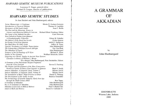 A Grammar of Akkadian