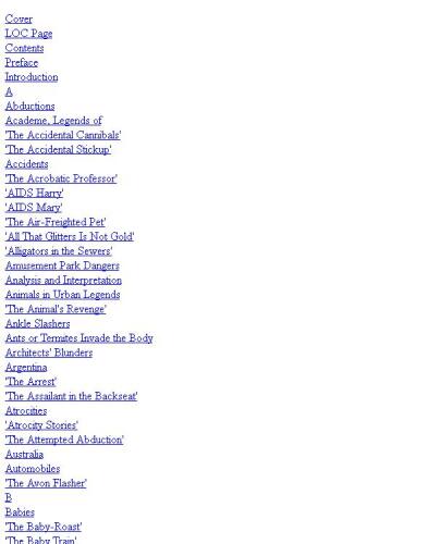 Encyclopedia of Urban Legends
