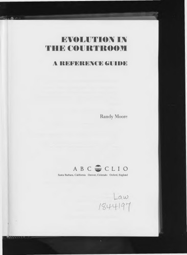 Evolution in the courtroom : a reference guide