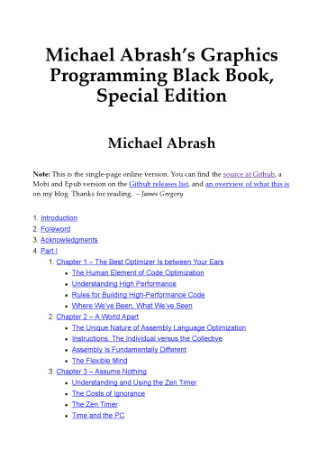 Michael Abrash’s Graphics Programming Black Book