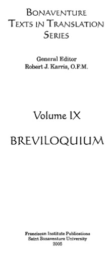 Breviloquium (Works of St. Bonaventure, Vol. 9)