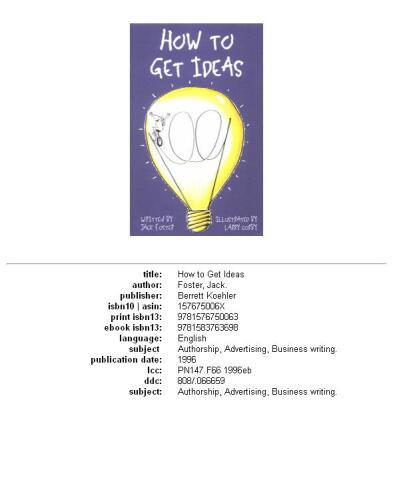 How to get ideas