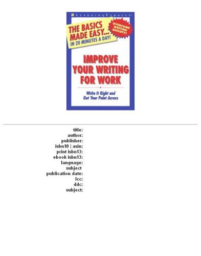 Improve Your Writing for Work