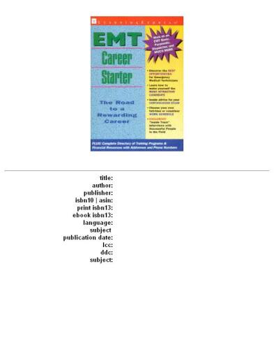 EMT Career Starter