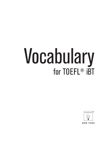 TOEFL iBT Vocabulary