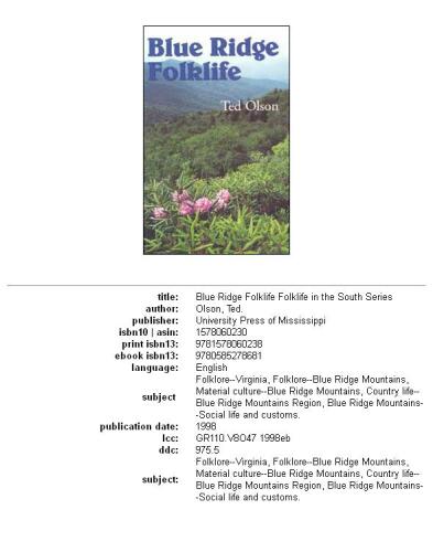 Blue Ridge folklife