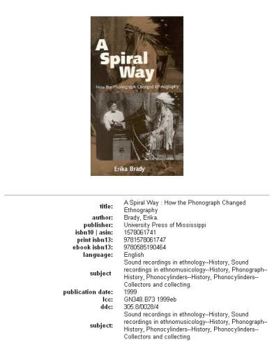 A Spiral Way: How the Phonograph Changed Ethnography
