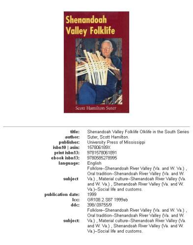 Shenandoah Valley folklife