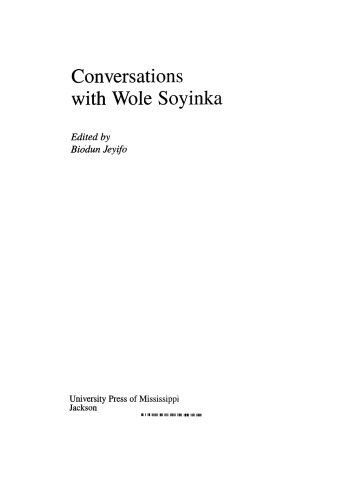 Conversations with Wole Soyinka (Literary Conversations Series)