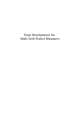 Team Development for High Tech Project Managers