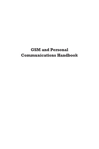 GSM and personal communications handbook