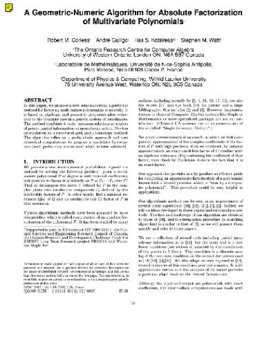 Absolute factorization of multivariate polynomials