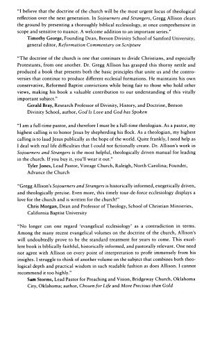 Sojourners and Strangers: The Doctrine of the Church